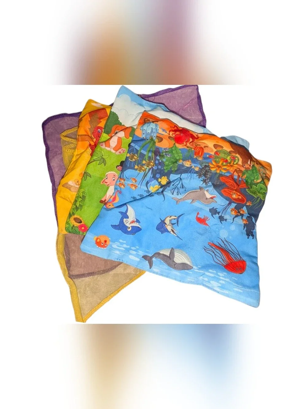 Kids Montessori‎ Colorful Polka Dot Plush Tissue Toy Bright Playful Fine Motor